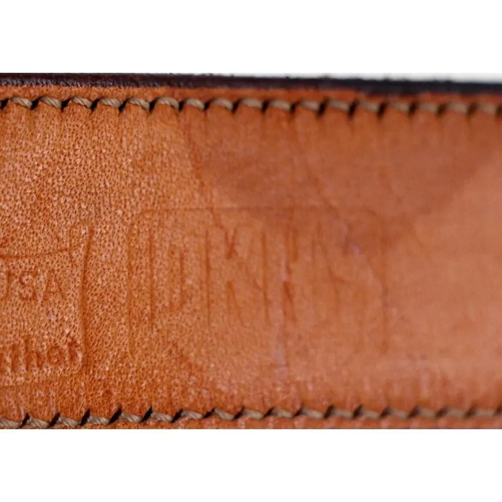 DKNY BROWN GENUINE LEATHER 1 1/8